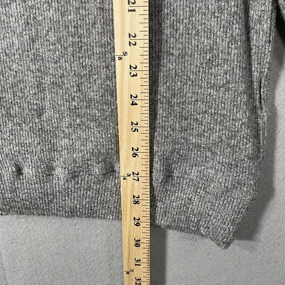 Straight Down Golf Butterfield 1/4 Zip Sweater Gray USA Made Mens Large